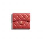 Chanel Red Classic Small Flap Wallet