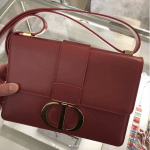 Dior Burgundy 30 Montaigne Flap Bag 2