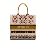 Dior Multicolor Embroidered Book Tote Bag