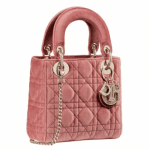 Dior Pink Suede Mini Lady Dior Bag