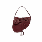 Dior Red Embellished Saddle Bag