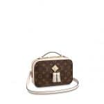 Louis Vuitton Creme Monogram Canvas Saintonge Bag