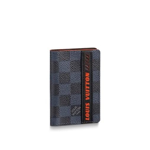 Louis Vuitton Damier Cobalt Race Blue Orange Wallet