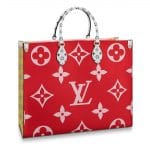 Louis Vuitton Red/Pink/Orange/Yellow Onthego Tote Bag 1