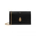 Mulberry Black Cross Grain Amberley Clutch Bag