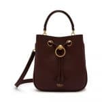 Mulberry Burgundy Small Classic Grain Small Hampstead Bag