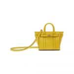 Mulberry Citrus Yellow Croc Print Micro Zipped Bayswater Bag