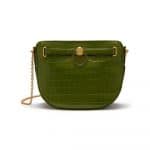 Mulberry Dark Olive Croc Print Brockwell Bag