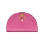 Mulberry Raspberry Pink Croc Print The Crescent Clutch Bag