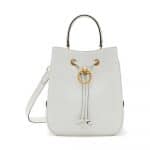 Mulberry White Small Classic Grain Hampstead Bag