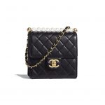 Chanel Black Small Chic Pearls Flap Bag