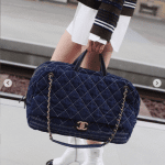 Chanel Blue Denim Bowling Bag