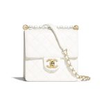 Chanel White Small Chic Pearls Flap Bag