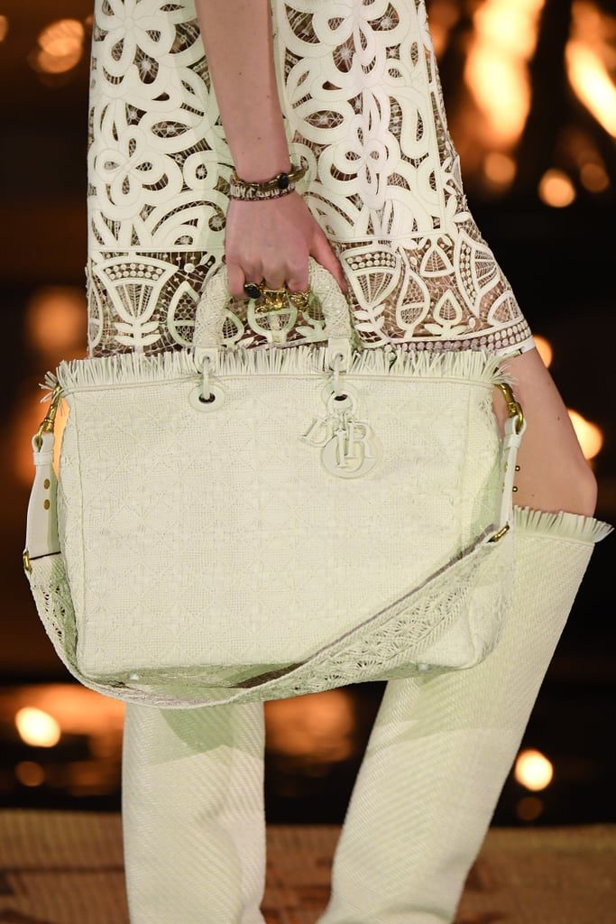 Dior Beige Raffia Lady Dior Bag