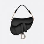 Dior Black Velvet Mini Saddle Bag
