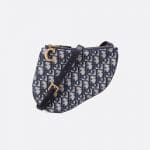Dior Blue Oblique Canvas Saddle Clutch Bag