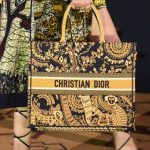 Dior Multicolor Embroidered Book Tote Bag