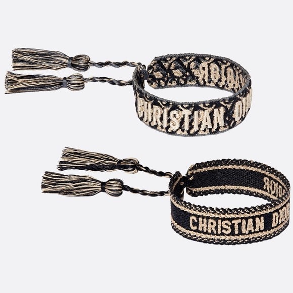 Christian Dior J'Adior Friendship Bracelet Set of 2 Navy Blue