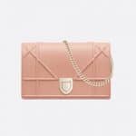 Dior Pale Pink Calfskin Diorama Clutch Bag