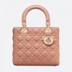 Dior Pale Pink Lambskin Lady Dior Bag