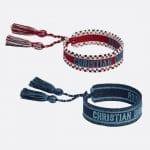 Dior Red and Blue J'adior Woven Bracelets