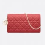 Dior Sienna Lambskin Lady Dior Clutch Bag