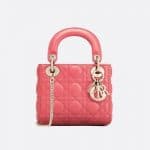 Dior Strawberry Pink Mini Lady Dior Bag