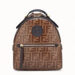 Fendi Brown FF Fabric Mini Backpack Bag