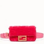 Fendi Fuchsia Velvet Baguette Belt Bag