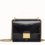 Fendi Glossy Black Mini Kan U Bag