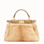 Fendi Natural Mink Peekaboo Mini Bag