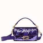 Fendi Purple Sequined Baguette Bag