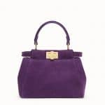 Fendi Purple Suede Peekaboo XS Bag