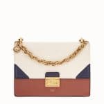 Fendi Rust Red/Natural Canvas and Leather Kan U Bag