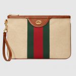 Gucci Beige Vintage Canvas Pouch Bag