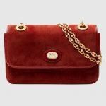 Gucci Red Suede Small Shoulder Bag