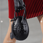 Louis Vuitton Black Logo Embossed Œuf Bag