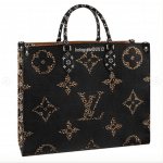 Louis Vuitton Black/Beige Monogram Giant Animal Onthego Tote Bag 1