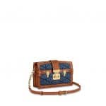 Louis Vuitton Blue Denim Trunk Clutch Bag
