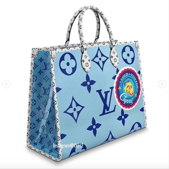 louis vuitton tote blue