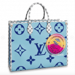 Louis Vuitton Blue Monogram Giant Palma de Mallorca Onthego Tote Bag