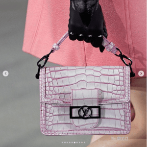 Louis Vuitton Pink Crocodile Dauphine Bag