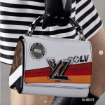Louis Vuitton White Printed Twist Bag