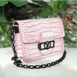 Louis Vuitton Pink Crocodile Dauphine Bag