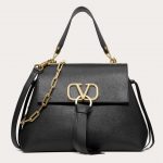 Valentino Black Buffalo VRing Small Bag