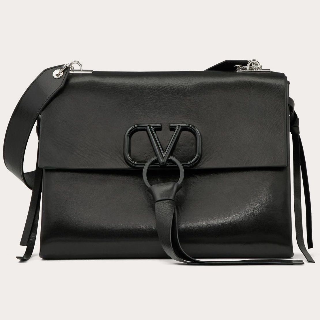 Valentino Medium V-ring Smooth Calfskin Shoulder Bag - New Season