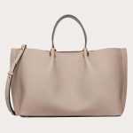 Valentino Poudre Grainy Calfskin VLogo Escape Medium Shopper Bag