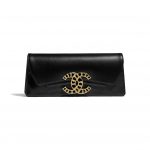 Chanel Black Lambskin Clutch Bag
