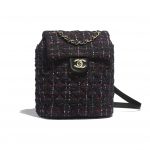 Chanel Black:Red:Gold:Ecru Tweed Urban Spirit Backpack Bag