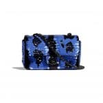 Chanel Blue:Black Sequins Mini Classic Flap Bag